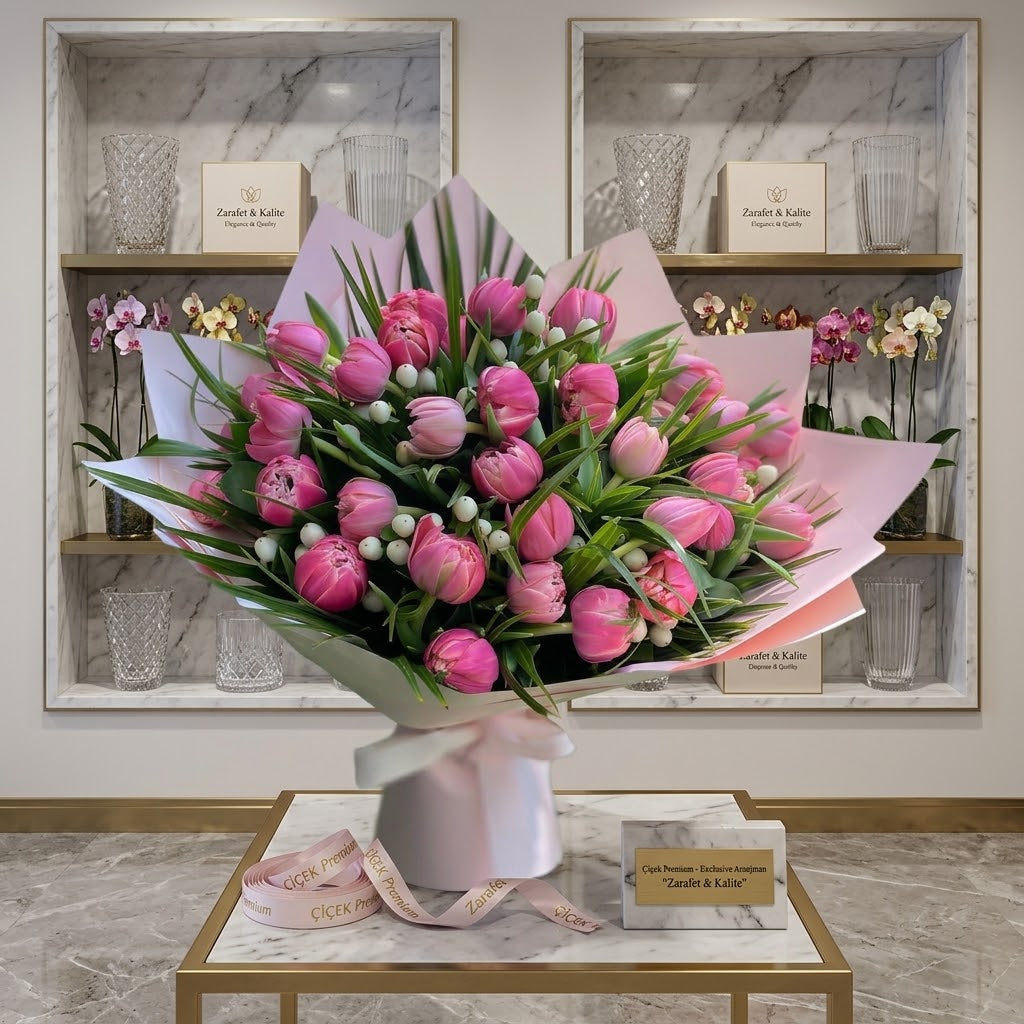 Pink Tulip Elegance Bouquet